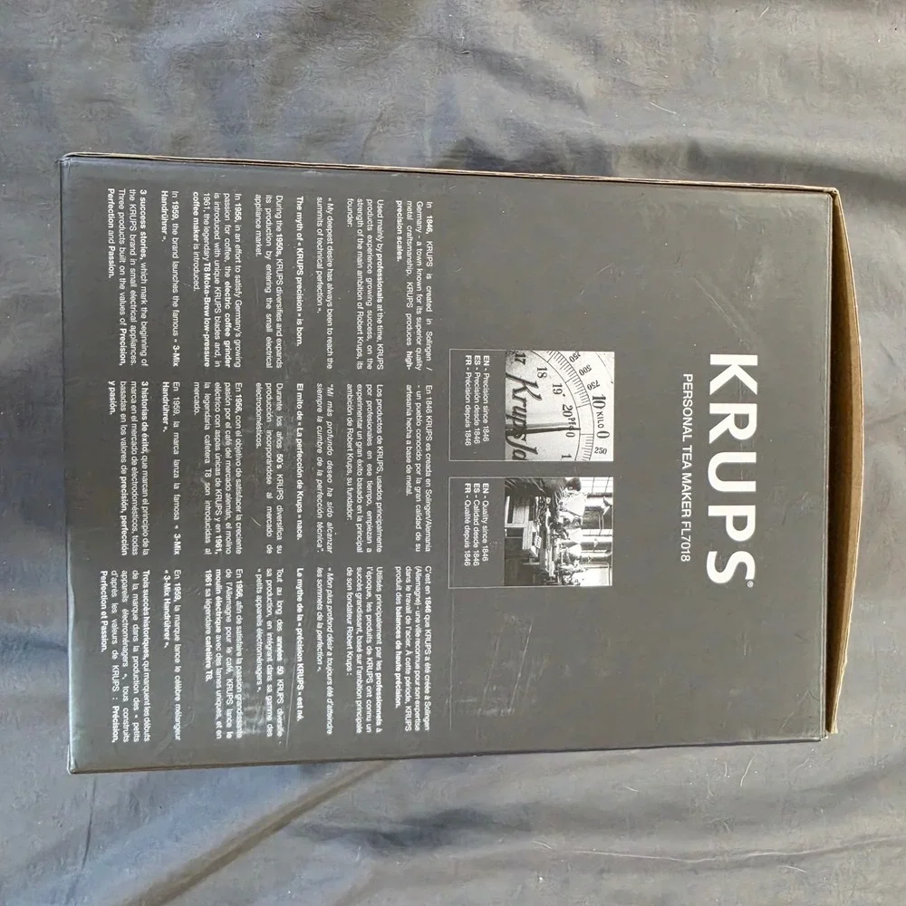 Krups Personal Magic Tea Maker FL7018 Electric Glass Infuser Kettle Black